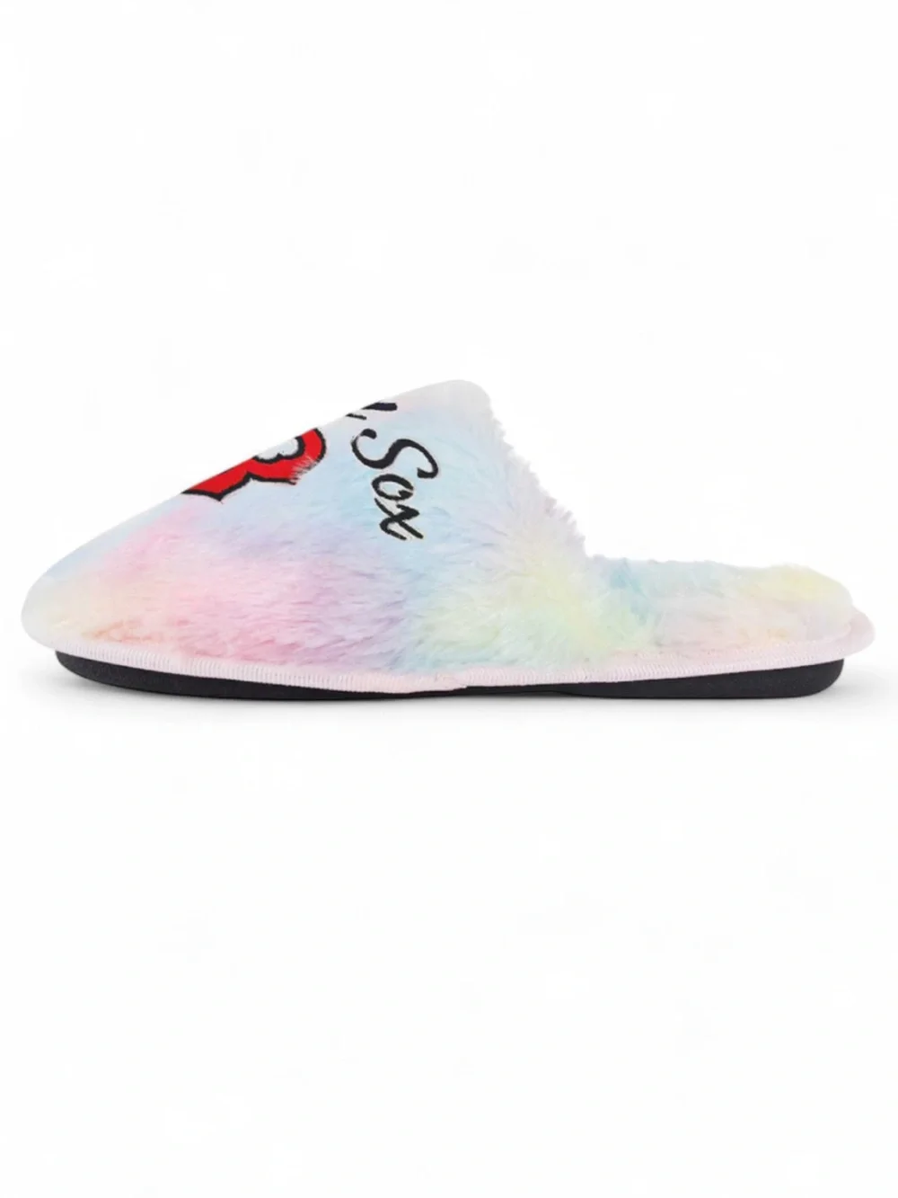 MLB Boston Red Sox Embroidered Rainbow Slippers Size Youth L (5-6) [NWT]
